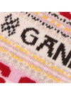 Women's Graphic Logo Wool Muffler - GANNI - BALAAN 5