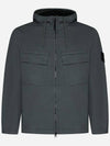 Cotton Twill Stretch Hooded Jacket Dark Green - STONE ISLAND - BALAAN 2