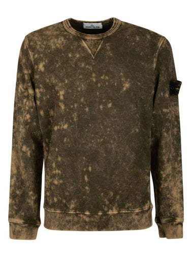 Men's Acid Wash Sweatshirt Brown - STONE ISLAND - BALAAN 1