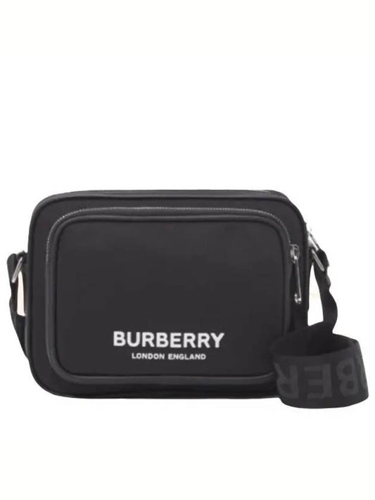 Logo Print Nylon Crossbody Bag Black - BURBERRY - BALAAN 2