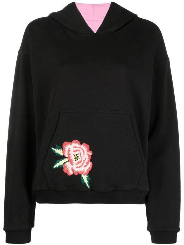 Reversible Flower Hoodie Black - KENZO - BALAAN 2