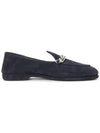 Women's Suede Loafers Navy - MIU MIU - BALAAN 6