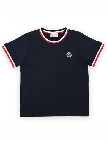 Kids Waffen Patch Three Stripe Lining Short Sleeve Navy 8C00023 83092 778 8 10A 271563 1053854 - MONCLER - BALAAN 1