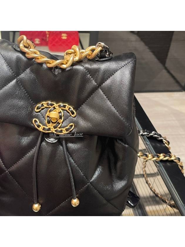 24C 19 Nineteen Chain Backpack Black Gold AS4223 - CHANEL - BALAAN 2