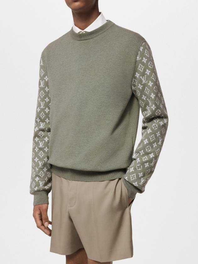 Long Sleeved Cashmere Mix Signature Crew Neck 1AFHTY - LOUIS VUITTON - BALAAN 2