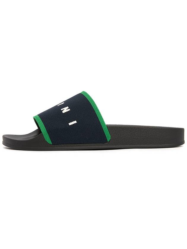 Stretch Logo Jacquard Slippers Green - MARNI - BALAAN 5