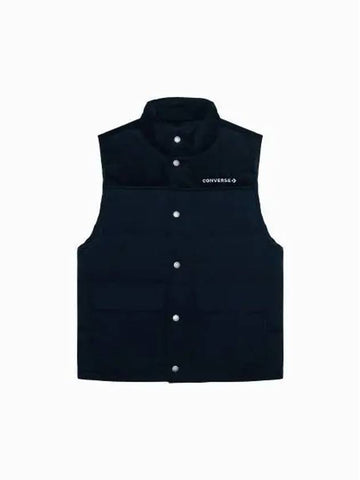 Embroidered Logo Down Vest Black - CONVERSE - BALAAN 1