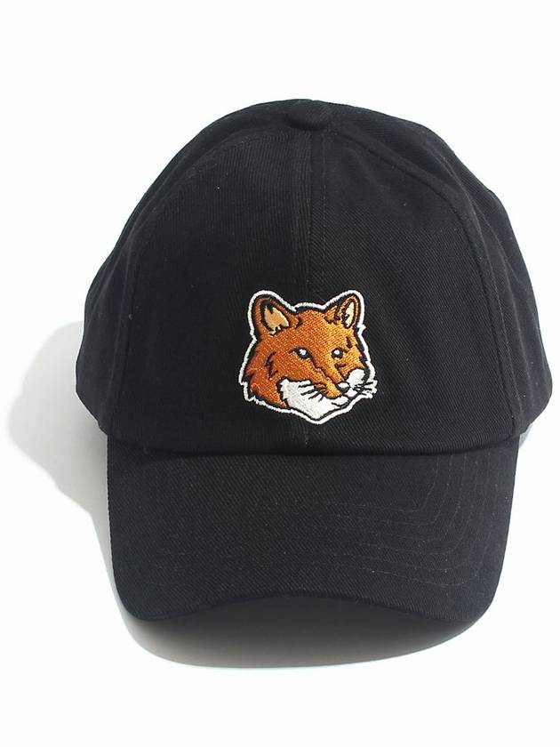 Large Fox Head 6P Ball Cap Black - MAISON KITSUNE - BALAAN 2