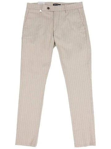 IKALOOK Beige Striped Basic Cotton Pants PT168 - IKALOOOK - BALAAN 1