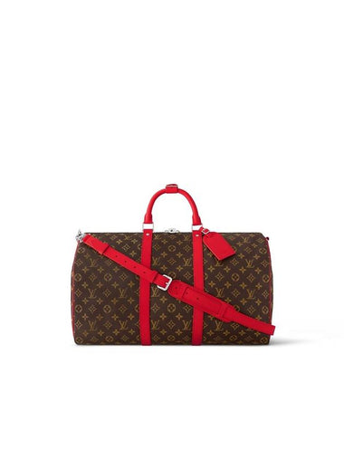 Keepall Bandouliere 50 Duffel Bag Brown Red - LOUIS VUITTON - BALAAN 1