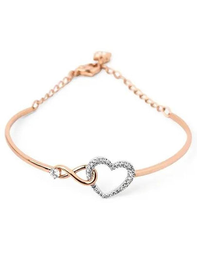 Hyperbola Infinity Heart Bangle Bracelet Gold - SWAROVSKI - BALAAN 2