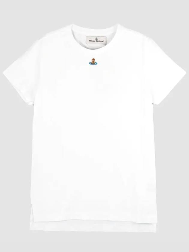 Embroided ORB Peru Short Sleeve T-Shirt White - VIVIENNE WESTWOOD - BALAAN 2