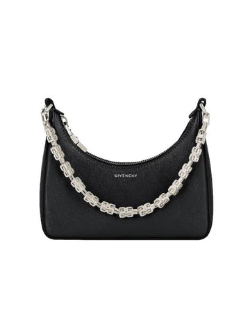 Moon Cut-out Chain Small Shoulder Bag Black - GIVENCHY - BALAAN 1