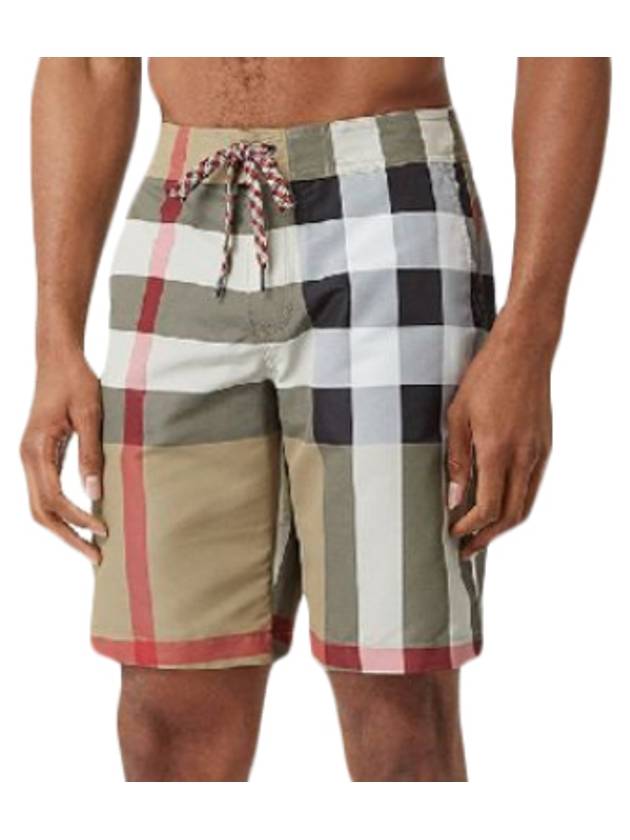 Check Swim Shorts Archive Beige - BURBERRY - BALAAN 3