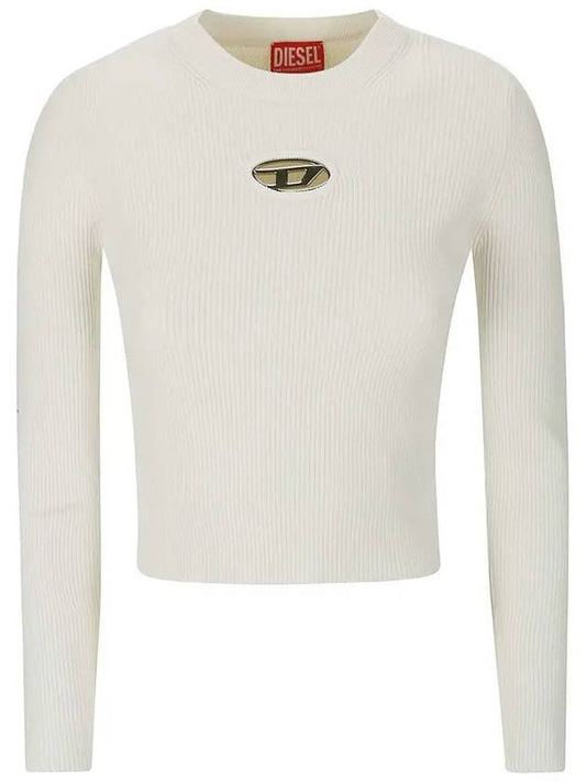 M Valary Ribbed Long Sleeve Knit Top White - DIESEL - BALAAN 2