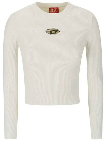 M Valary Ribbed Long Sleeve Knit Top White - DIESEL - BALAAN 2