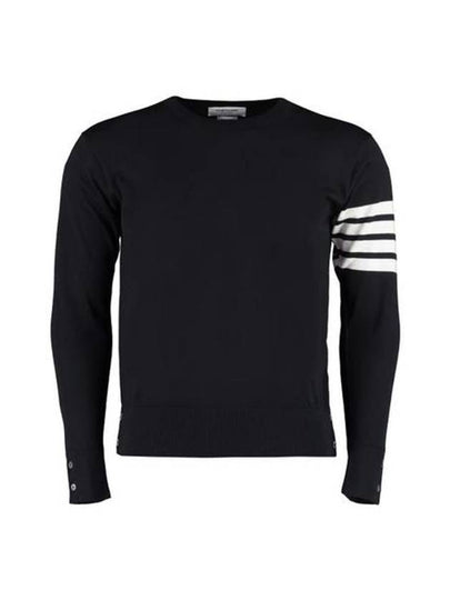 4 Bar Armband Classic Merino Wool Knit Top Navy - THOM BROWNE - BALAAN 2