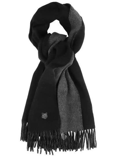 Bold Fox Head Patch Muffler Black Charcoal - MAISON KITSUNE - BALAAN 2