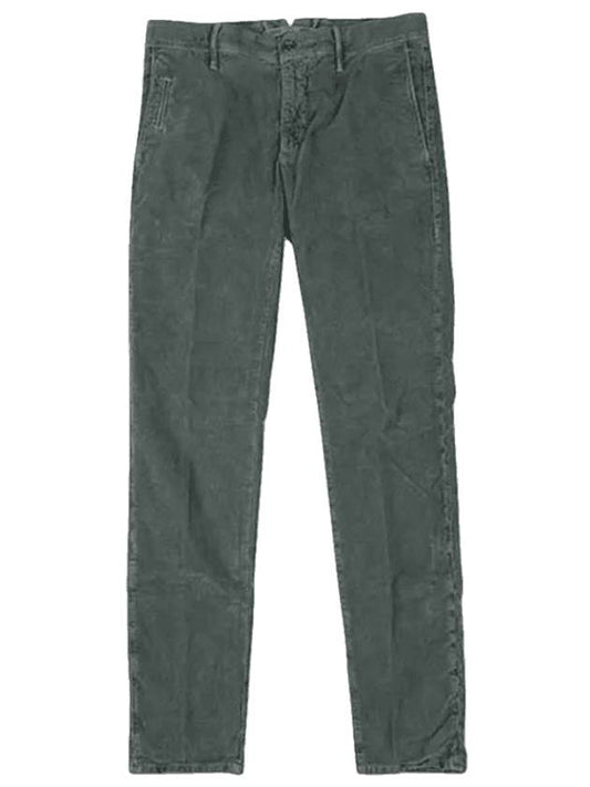 Corduroy Skin Fit Jeans Green - INCOTEX - BALAAN 1