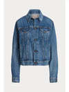 Cropped Denim Jacket Blue - POLO RALPH LAUREN - BALAAN 2