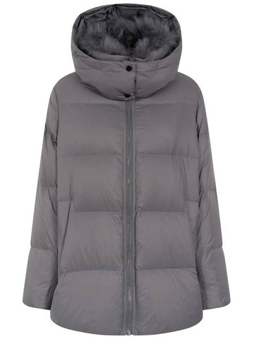 Yves Salomon Water Repellent Down Jacket With Wool Collar Clothing - YVES SALOMON - BALAAN 1