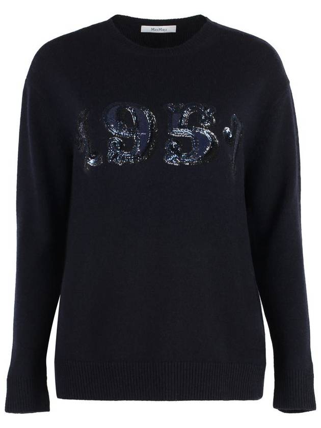 Plata wool cashmere knit top navy - MAX MARA - BALAAN 2