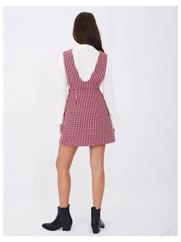 Women's Tweed Mini Dress Fuchsia MFPRO01521 - MAJE - BALAAN 3