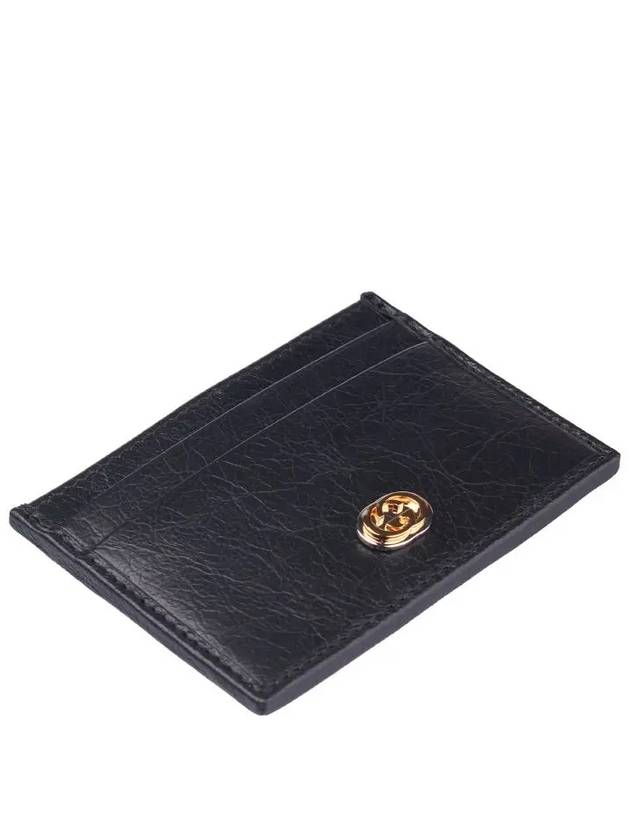 Interlocking Card Wallet Black - GUCCI - BALAAN 4