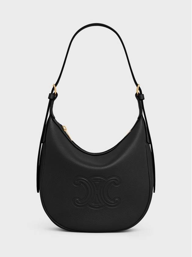 Small Helloise Cuir Triomphe Supple Calfskin Bag Black - CELINE - BALAAN 2