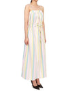 Women's Striped Strap Cotton Long Dress - GANNI - BALAAN 5