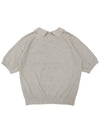 Wool touch collar neck short sleeve knit BEIGE - MONBIRDIE GOLF - BALAAN 8