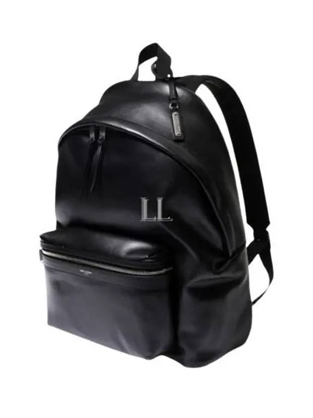 City Matte Leather Backpack Black - SAINT LAURENT - BALAAN 2