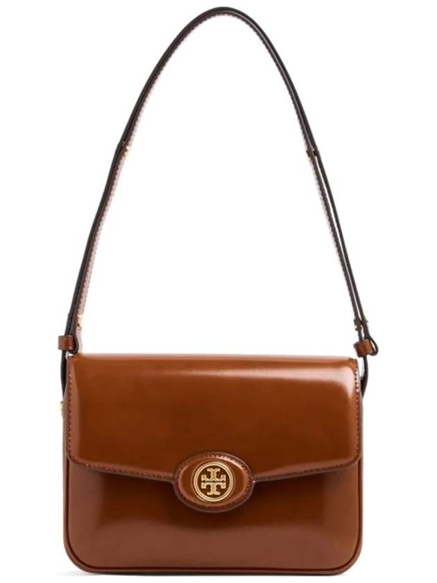 Robinson Spazzolato Convertible Logo Shoulder Bag Marone - TORY BURCH - BALAAN 2