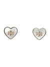 Women's Kira Heart Stud Earrings Gold Pearl - TORY BURCH - BALAAN 1