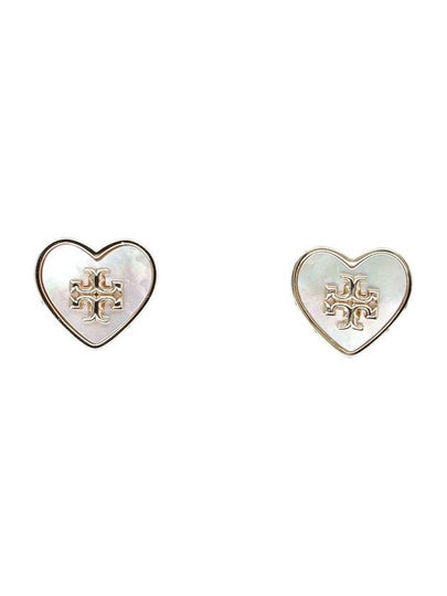 Women's Kira Heart Stud Earrings Gold Pearl - TORY BURCH - BALAAN 2