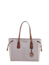 Voyager Medium Logo Shoulder Bag White - MICHAEL KORS - BALAAN 1