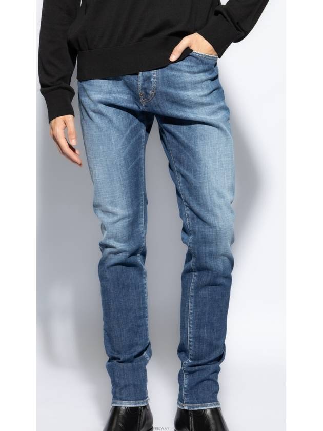 Cotton Back Logo Patch Jeans Blue - DSQUARED2 - BALAAN 3