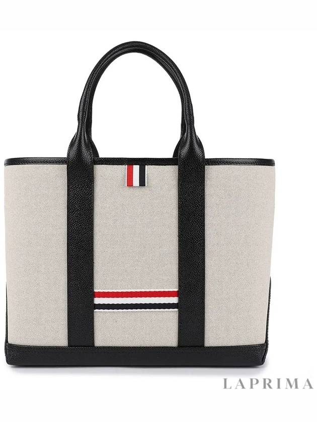 RWB Striped Tote Bag Black Beige - THOM BROWNE - BALAAN 9