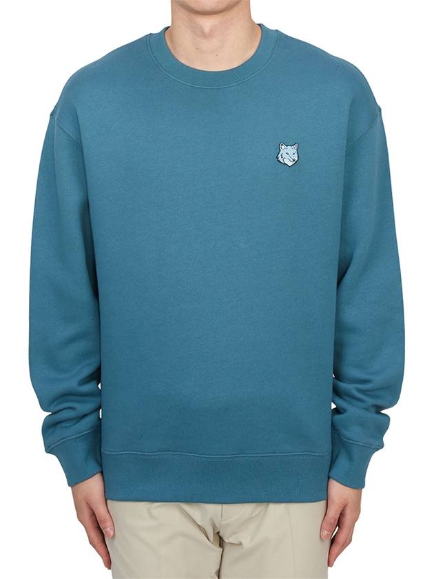 Bold Fox Head Cotton Sweatshirt Lake Blue - MAISON KITSUNE - BALAAN 2