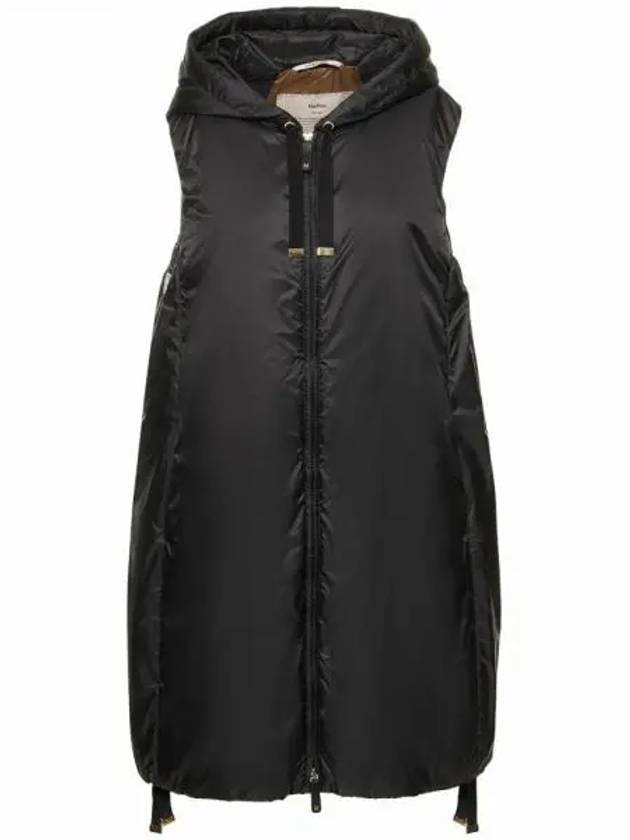 Greengi Water Repellent Hooded Padded Vest Black - MAX MARA - BALAAN 2