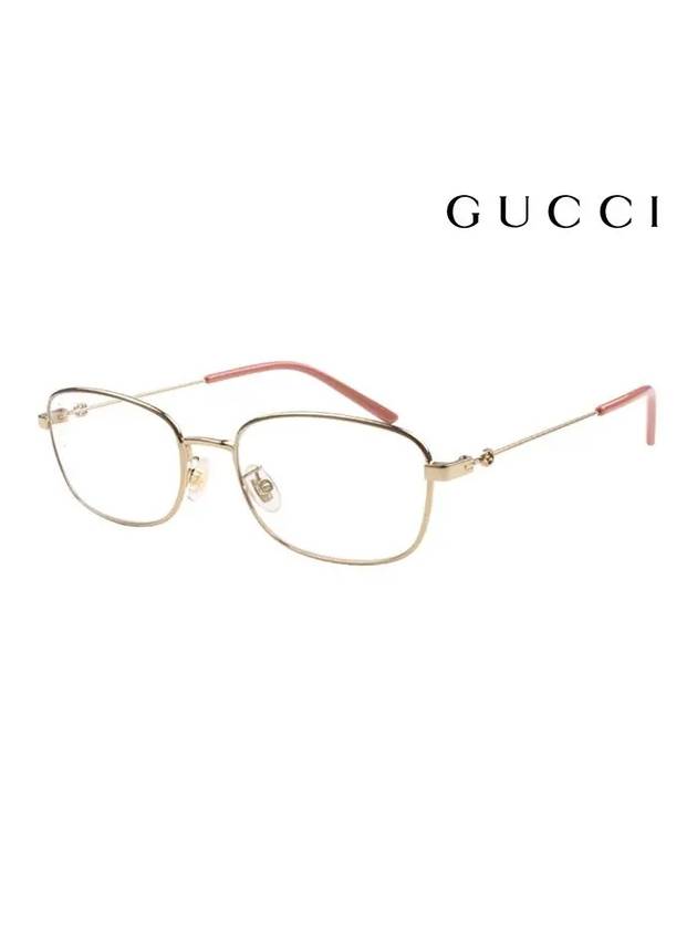 Eyewear Rectangle Metal Eyeglasses Gold - GUCCI - BALAAN 3