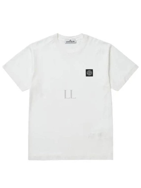 Logo Patch Short Sleeves T-Shirt White - STONE ISLAND - BALAAN 2