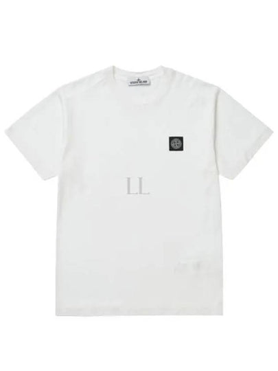 Logo Patch Short Sleeves T-Shirt White - STONE ISLAND - BALAAN 2