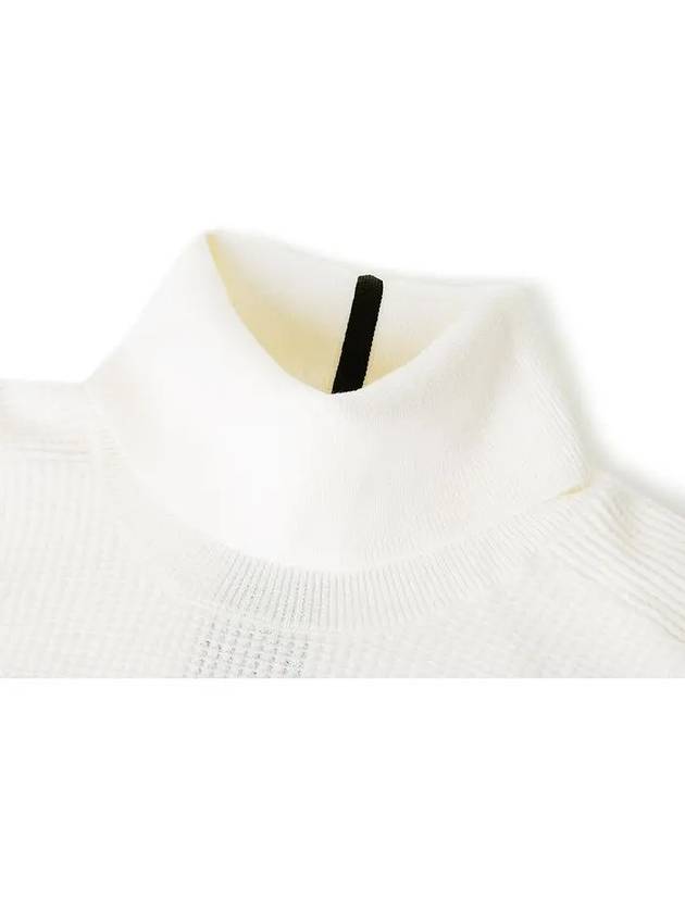 Men's Shadow Project Wappen Knit Turtleneck White - STONE ISLAND - BALAAN.