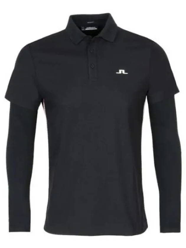 Liam Regular Fit Long Sleeve Polo Shirt Black - J.LINDEBERG - BALAAN 2