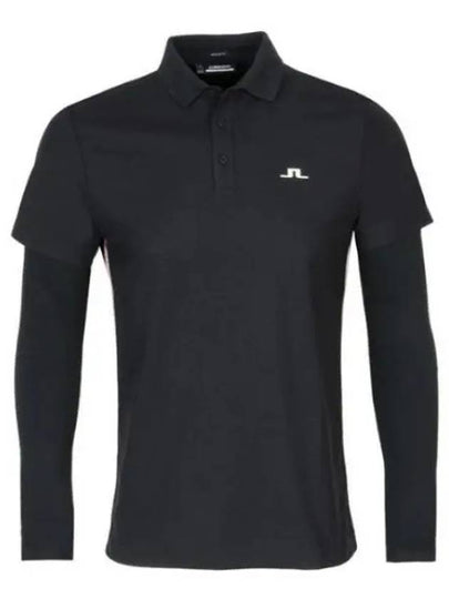 Liam Regular Fit Long Sleeve Polo Shirt Black - J.LINDEBERG - BALAAN 2