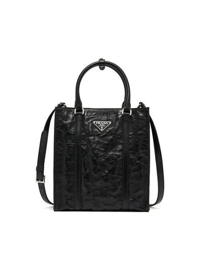 Antique Nappa Leather Mini Tote Bag Black - PRADA - BALAAN 2