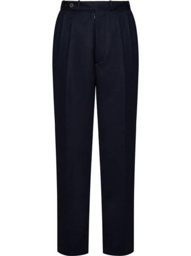 Gabardine Virgin Wool Straight Pants Navy - MAISON MARGIELA - BALAAN 1