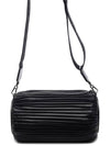 Pleated Leather Shoulder Bag Black - LOEWE - BALAAN 5