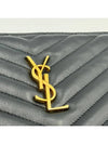 Monogram Strap Clutch Gold Plated Large Black 44022 - SAINT LAURENT - BALAAN 9